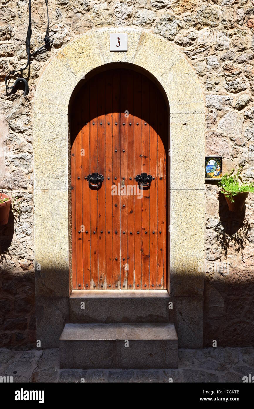 Typical Spanish entrance door Stock Photo Alamy