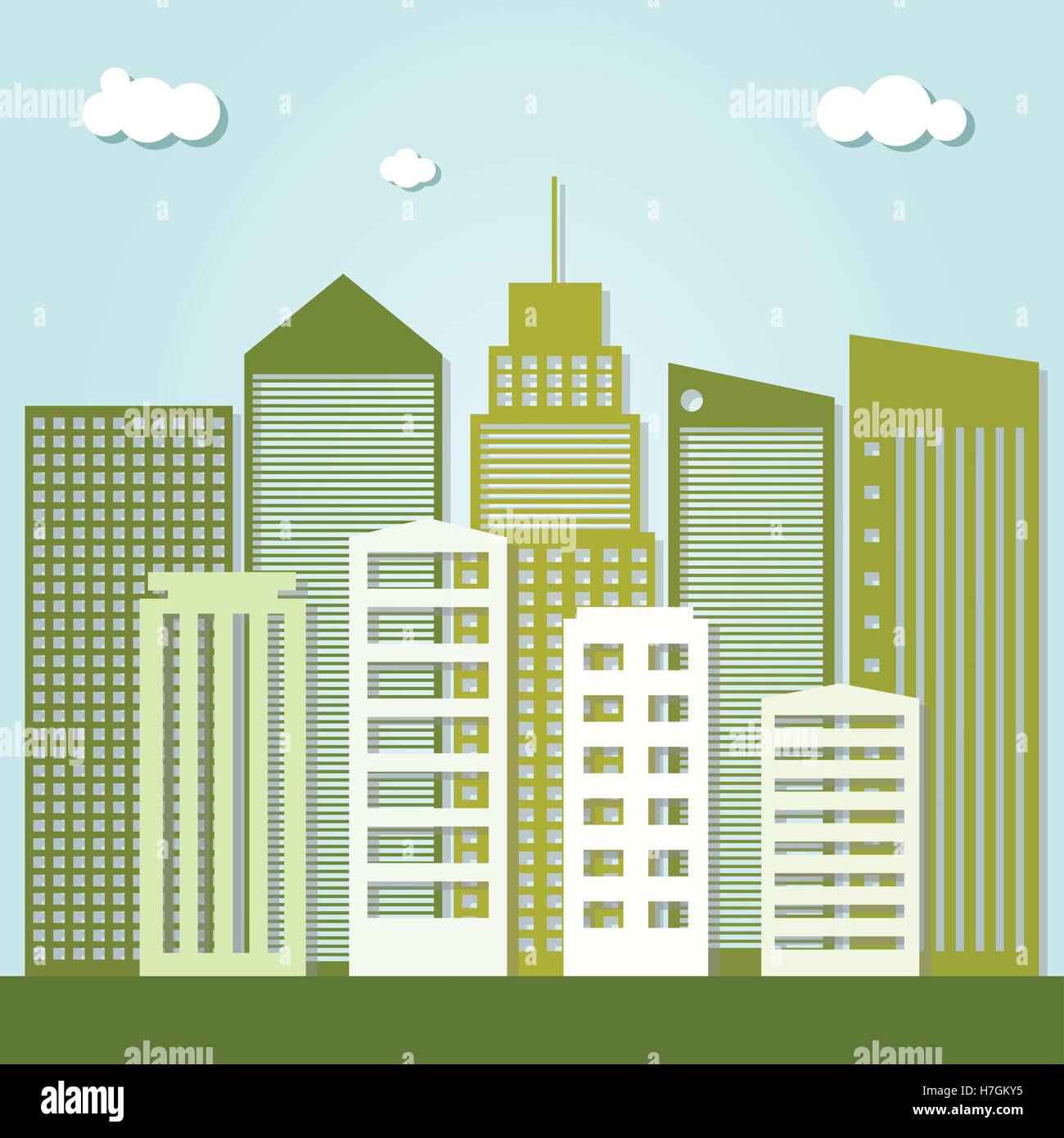 Modern Eco City. Think Green Concept Stock Vector Image & Art - Alamy