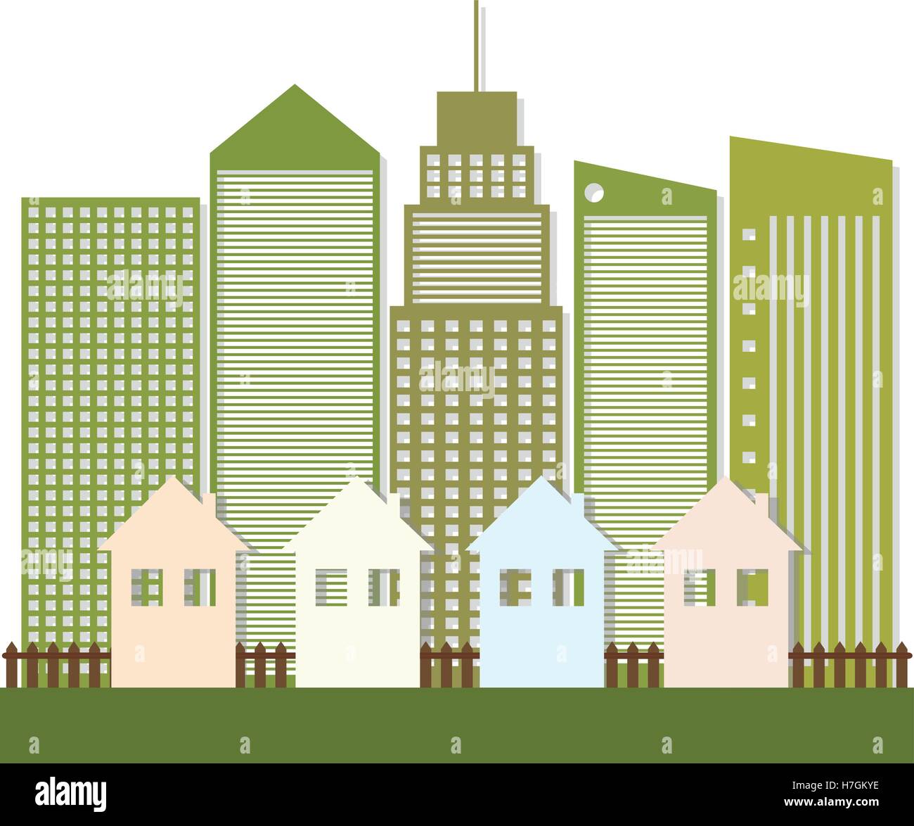 Modern Green City Concept Stock Vector Image & Art - Alamy