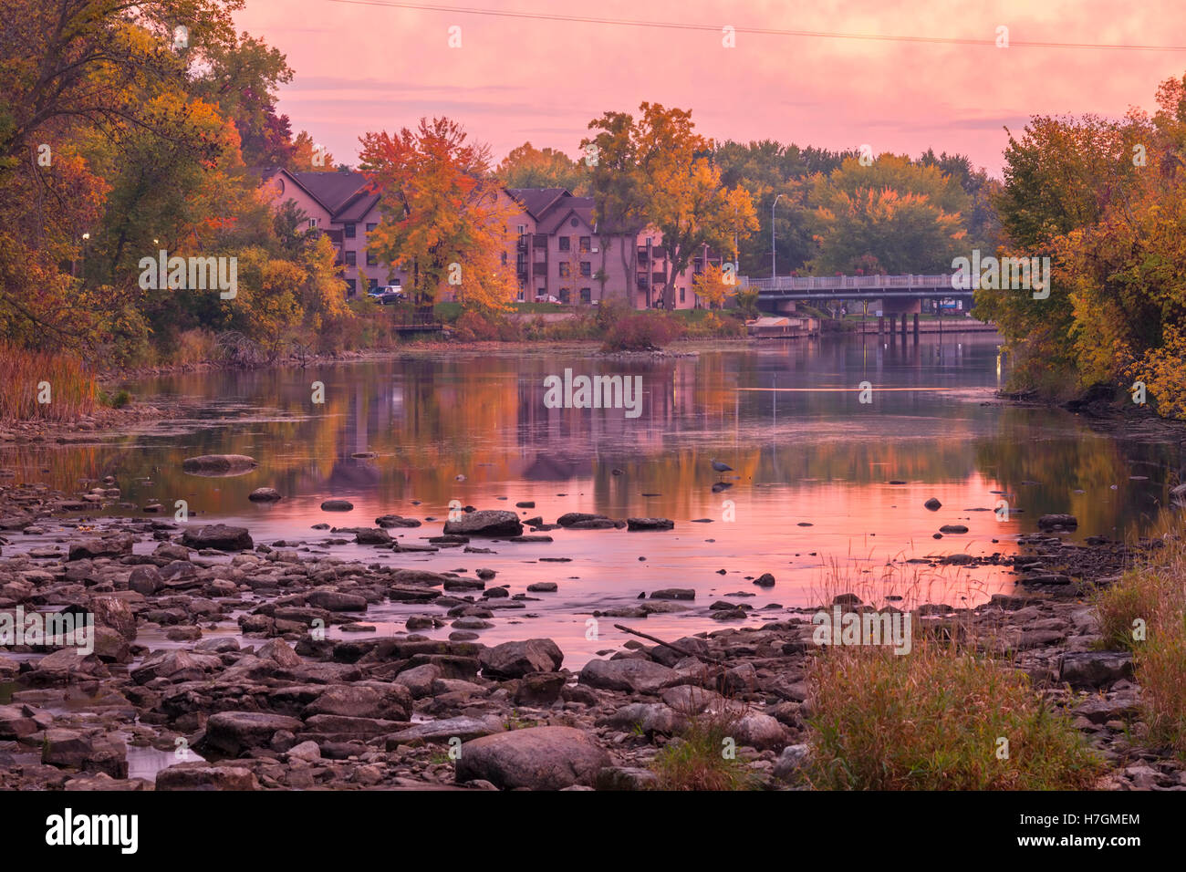 The Napanee River at Springside Park in Greater Napanee, Lennox and