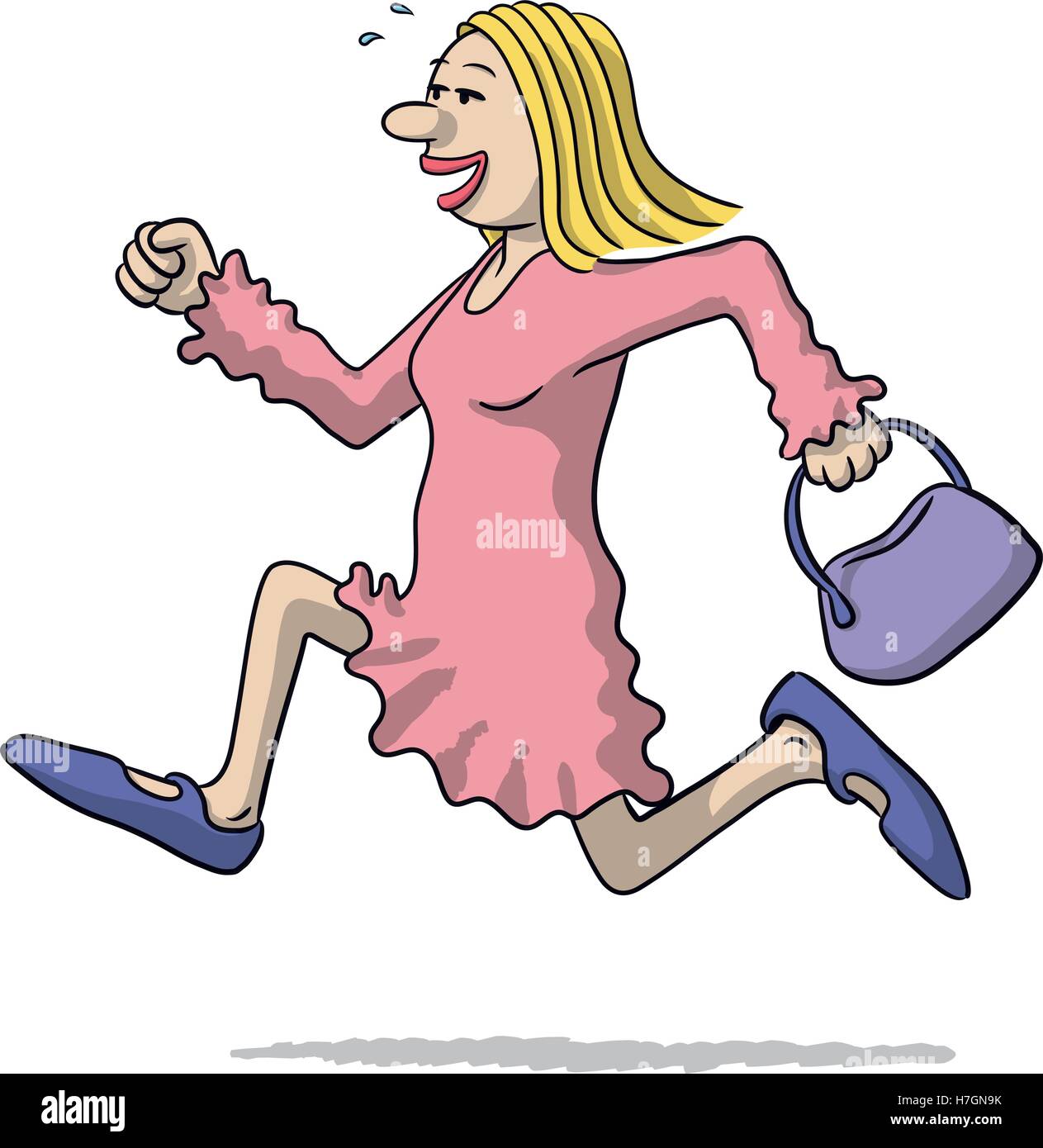 illustration of a woman running Stock Vector Image & Art - Alamy