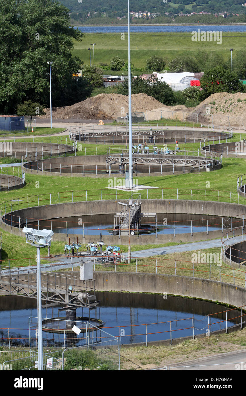 Waste Water Treatment Works Stock Photo Alamy
