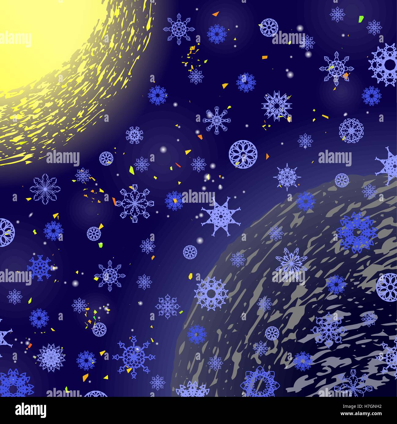 Winter Snowflake Blue Pattern Stock Vector Image & Art - Alamy