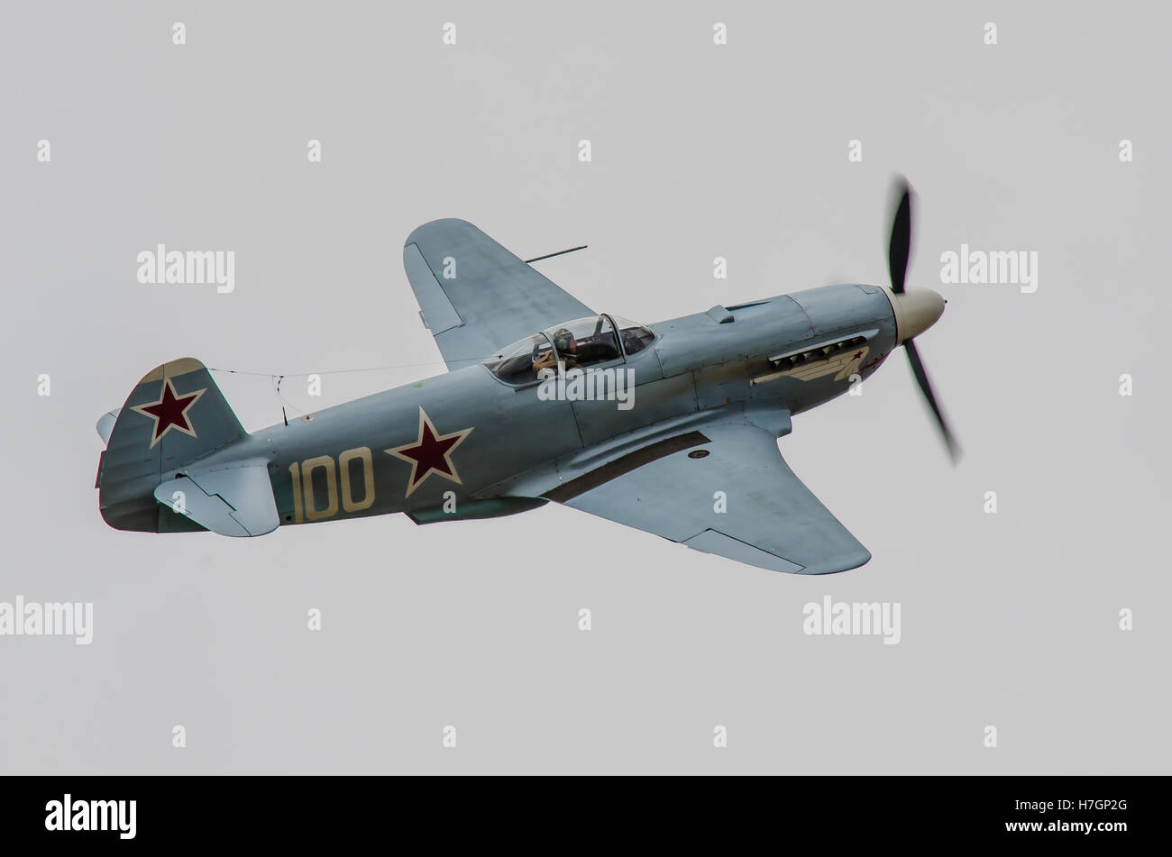Yak-3Ms have been newly manufactured by Yakovlev for the warbird market using the original plans Stock Photo