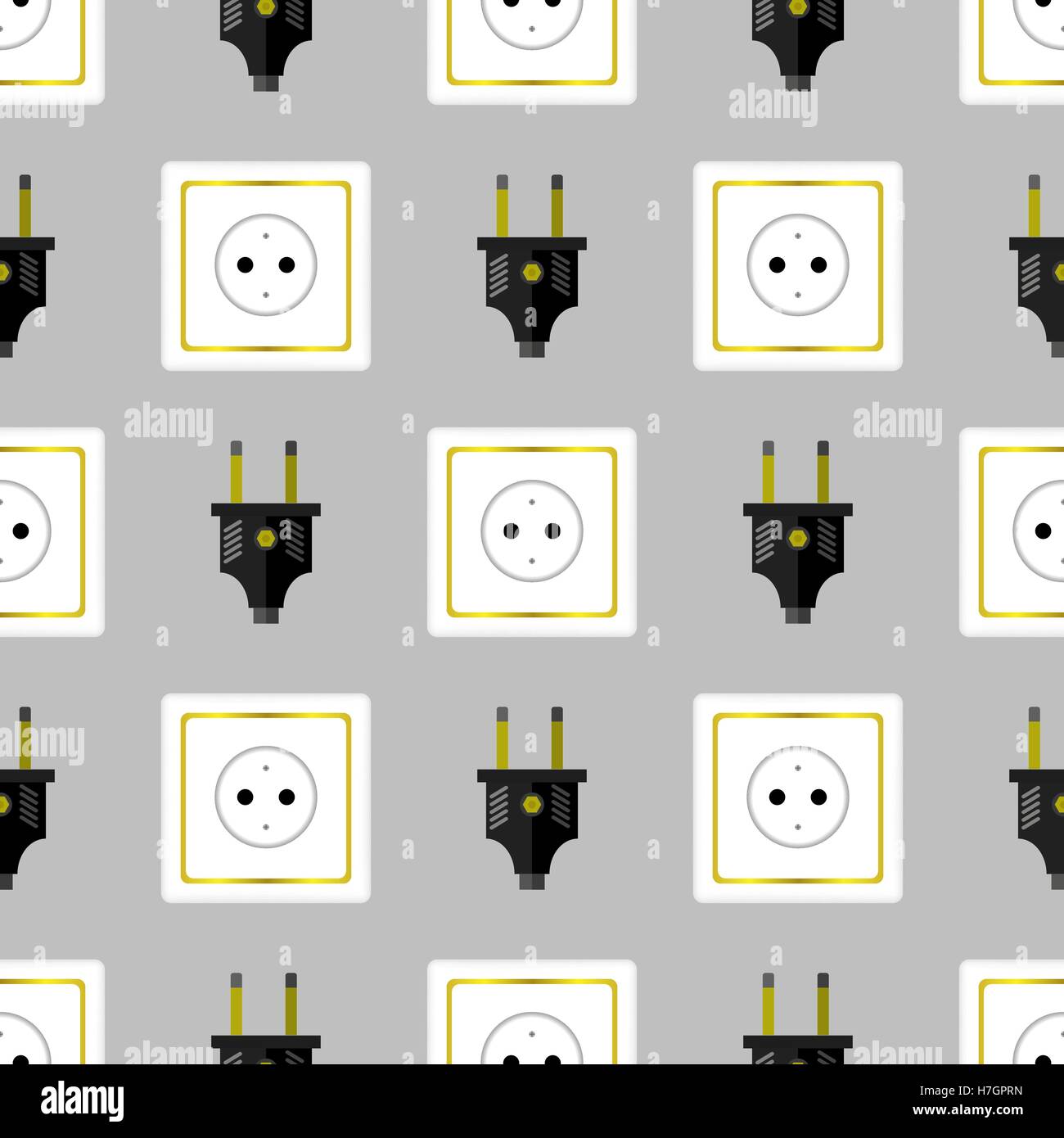 Power Plug Seamless Pattern Stock Vector Image & Art - Alamy
