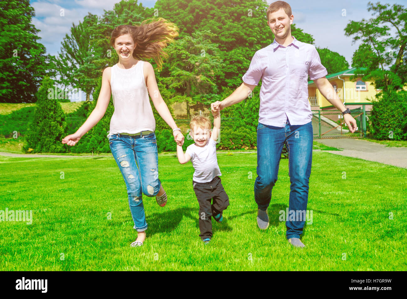 family - enjoying the life together Stock Photo - Alamy