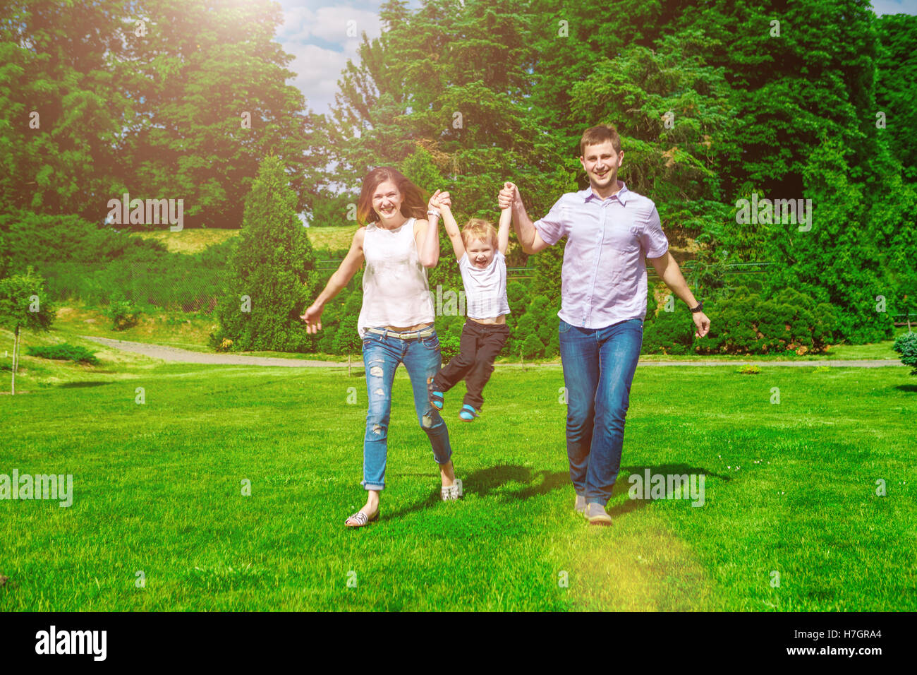 family - enjoying the life together Stock Photo - Alamy