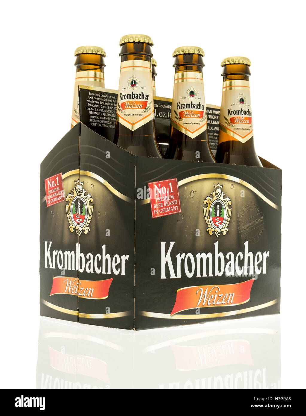 Winneconne, WI 3 November 2016 Six pack of Krombacher beer on an
