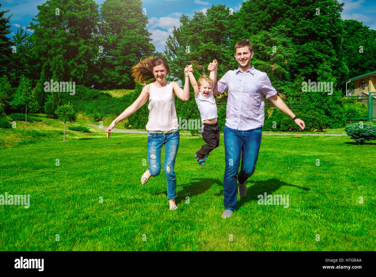 family - enjoying the life together Stock Photo - Alamy