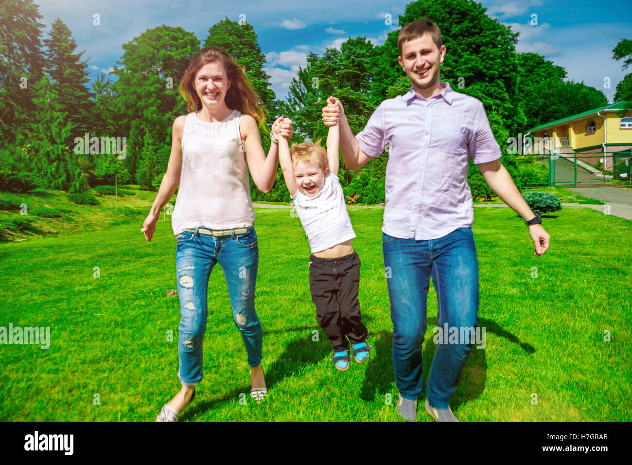 family - enjoying the life together Stock Photo - Alamy