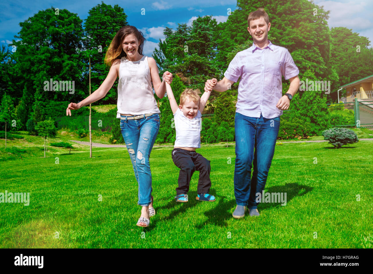 family - enjoying the life together Stock Photo - Alamy