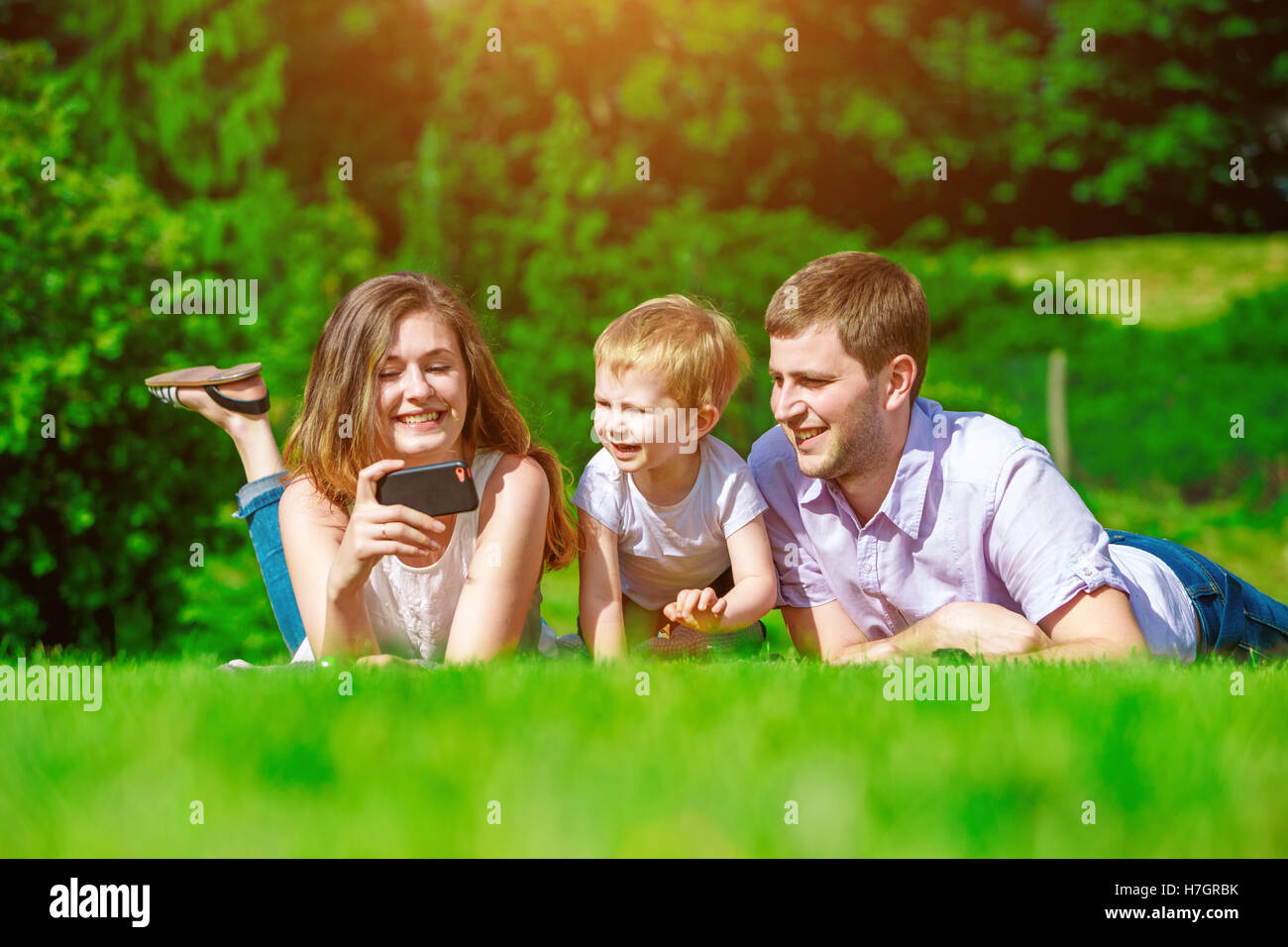 family - enjoying the life together Stock Photo - Alamy
