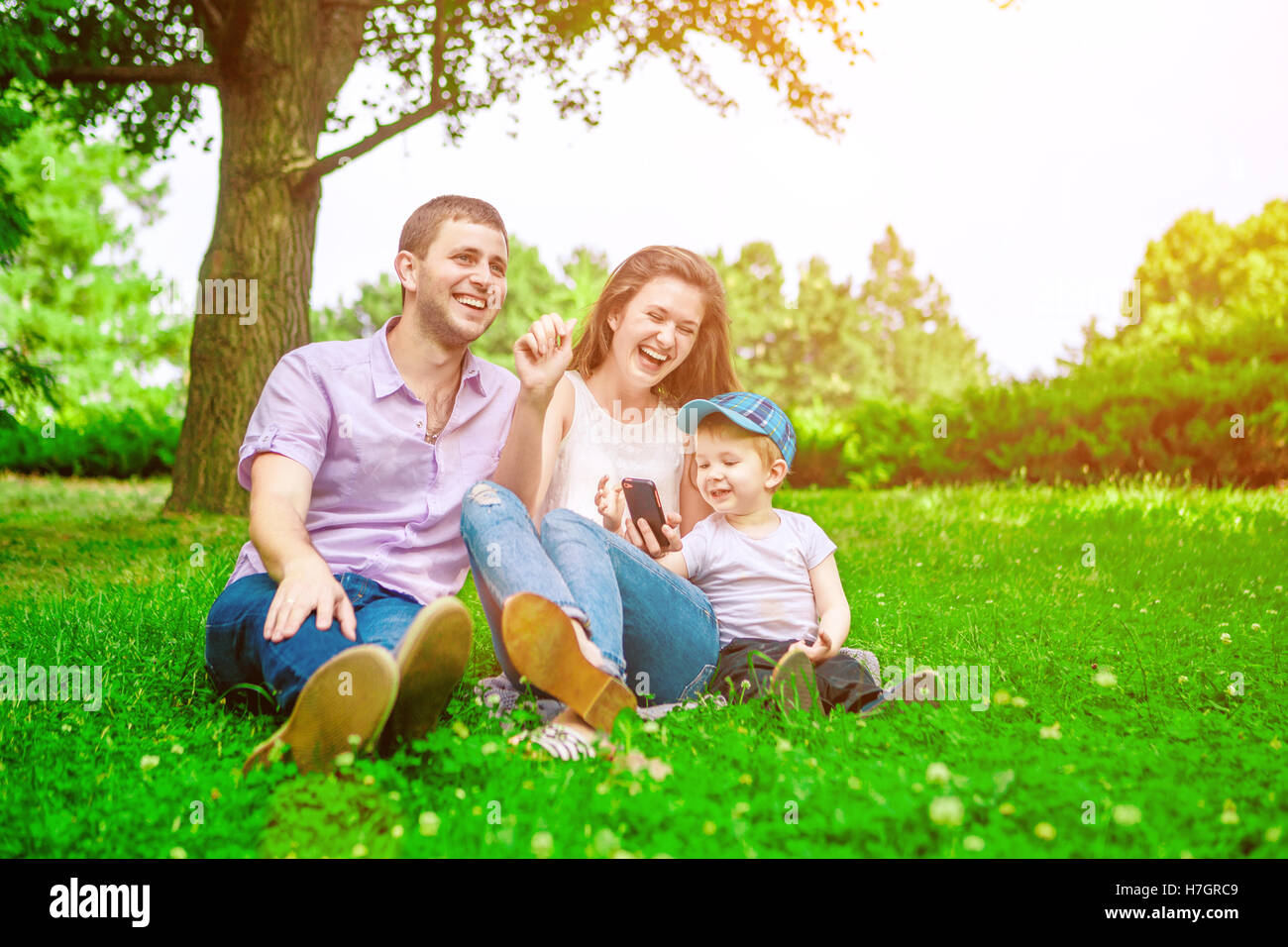 family - enjoying the life together Stock Photo - Alamy