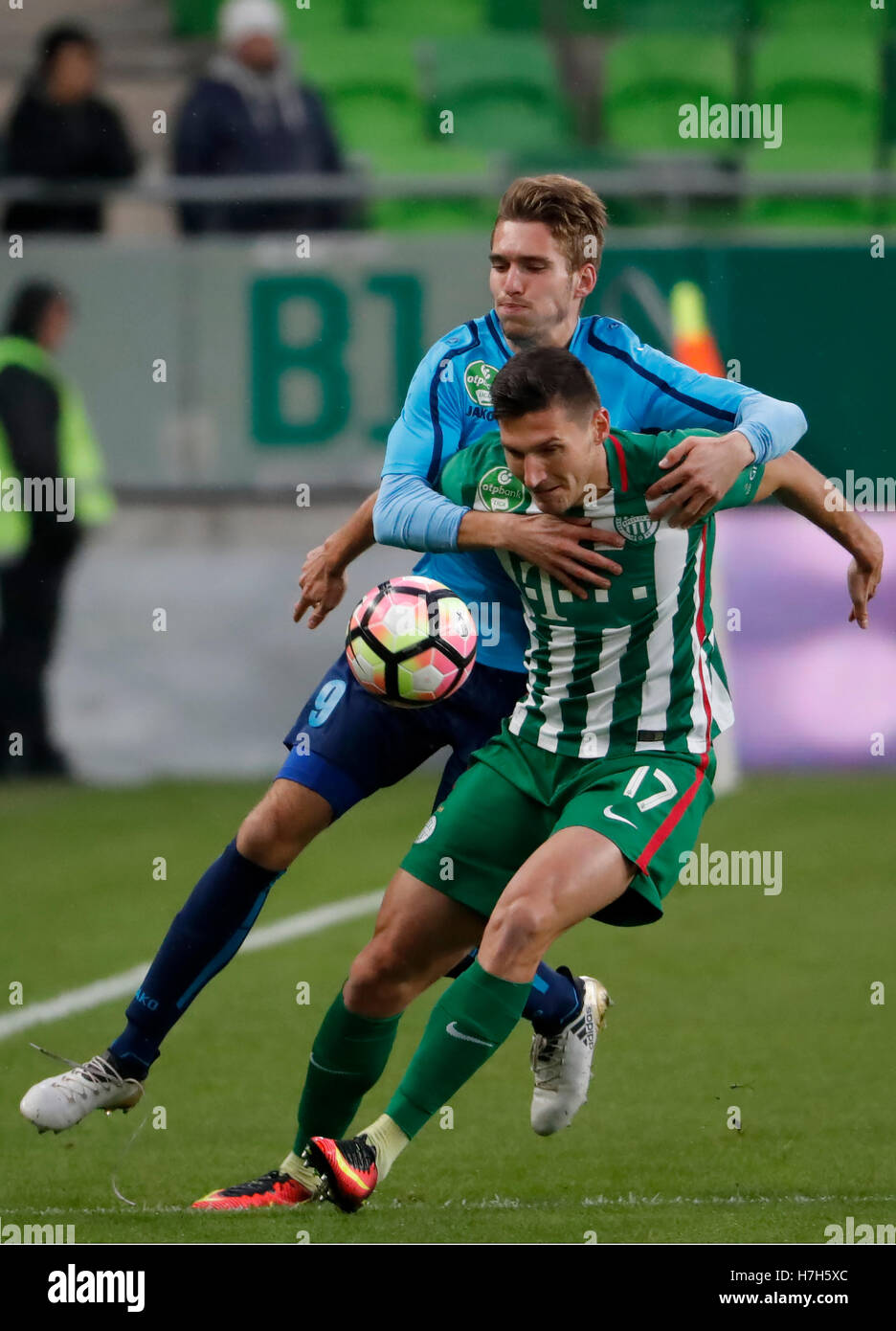 BUDAPEST, HUNGARY - MAY 7, 2016: Adam Pinter Of Ferencvarosi TC