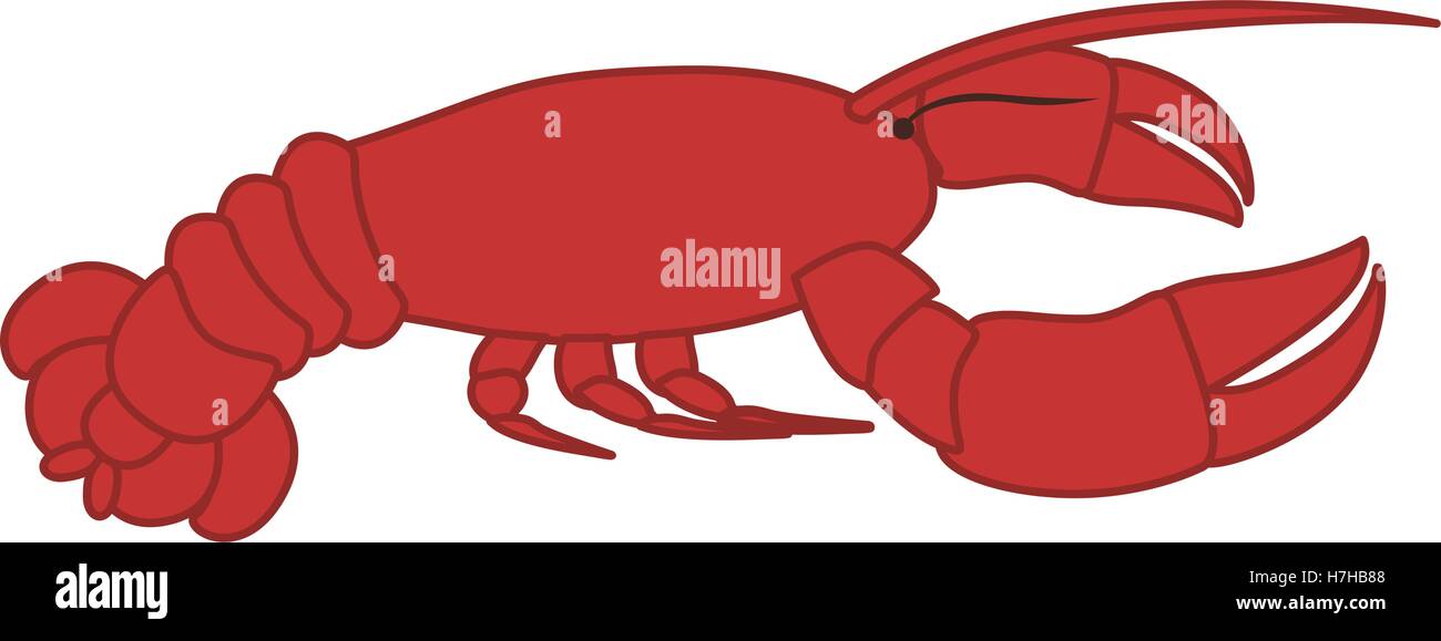 red lobster icon. sea food design. vector illustration Stock Vector