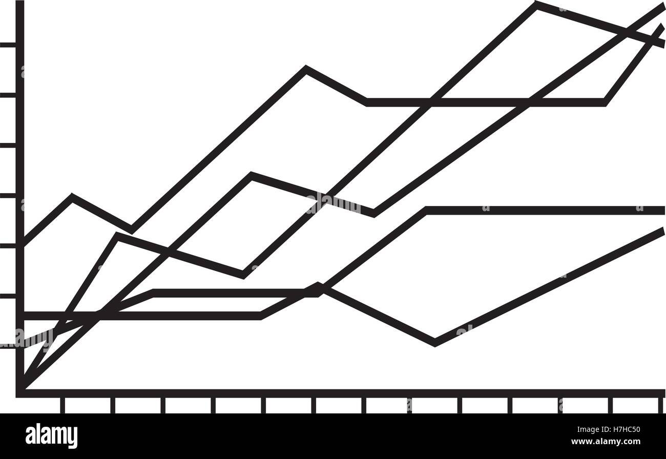 statistical graphic chart icon over white background. vector ...