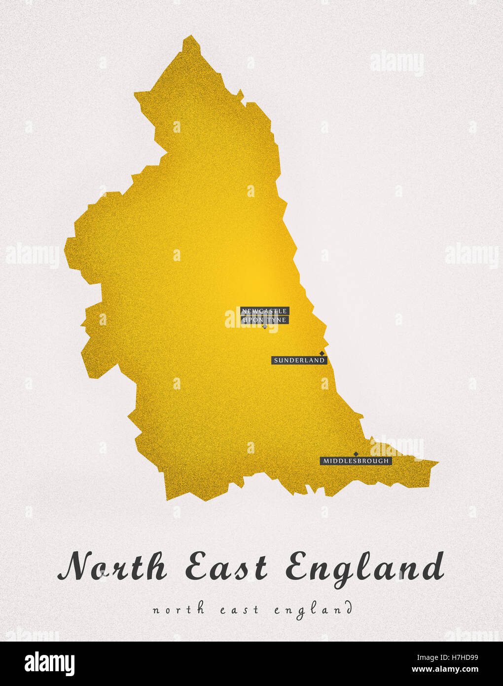 North east uk map hi-res stock photography and images - Alamy