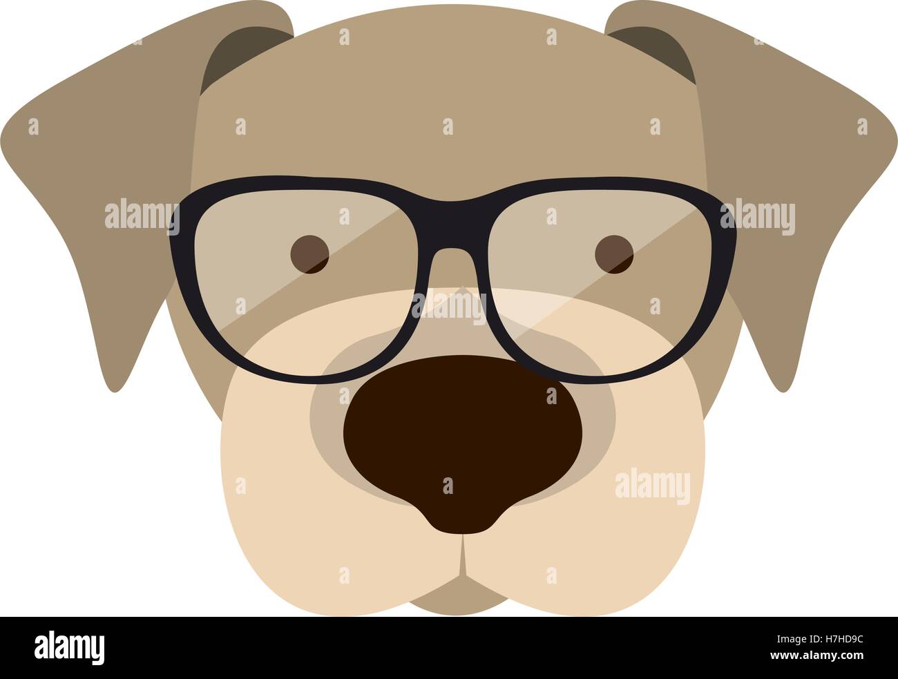 dog cartoon with glasses. animal hipster lifestyle design. vector  illustration Stock Vector Image & Art - Alamy