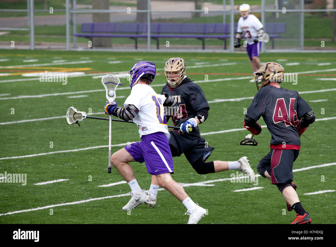 CretinDerham Hall High School lacrosse player runs against opposition