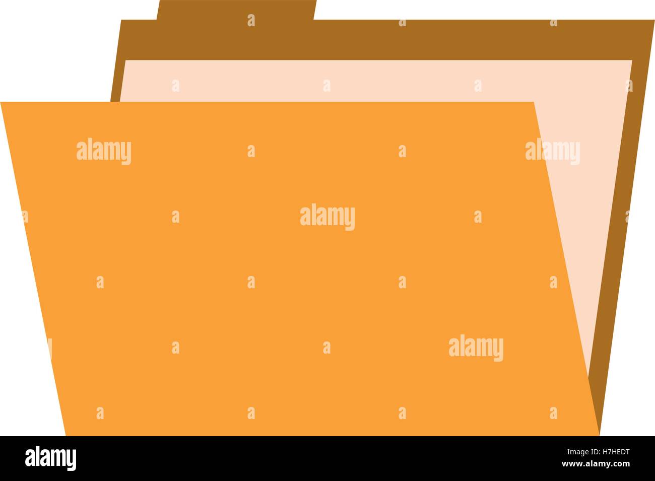 document folder icon in color yellow over white background. vector