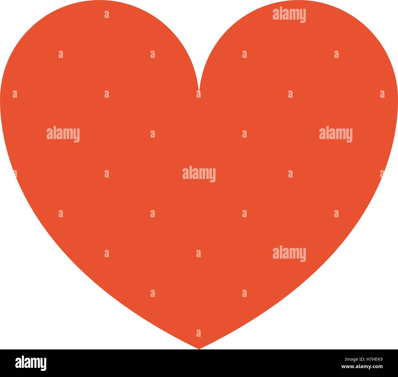 red heart icon over white background. love symbol. vector illustration ...