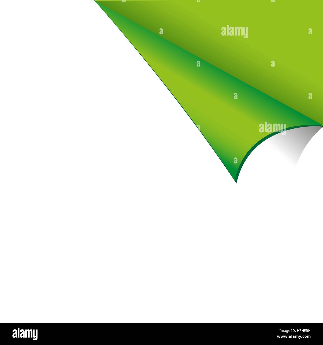 Curled White Paper Corner with Green Background Stock Vector Image & Art Alamy