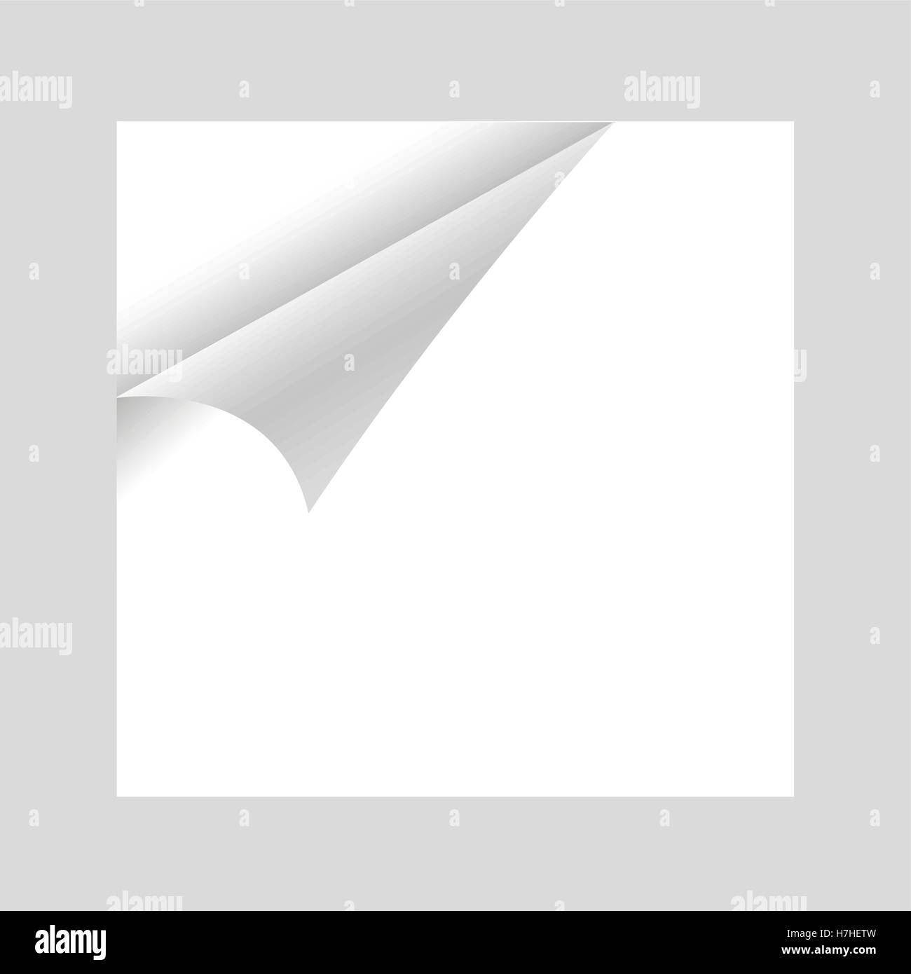 Curled White Paper Corner with white Background Stock Vector Image & Art Alamy