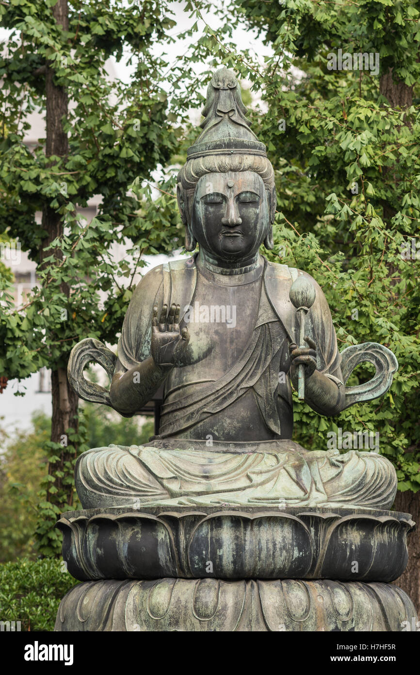 Seishi Bosatsu statue at Senso-ji Buddhist Temple. Stock Photo