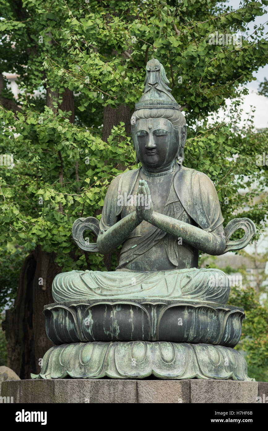 Kannon Bosatsu statue at Senso-ji Buddhist Temple. Stock Photo