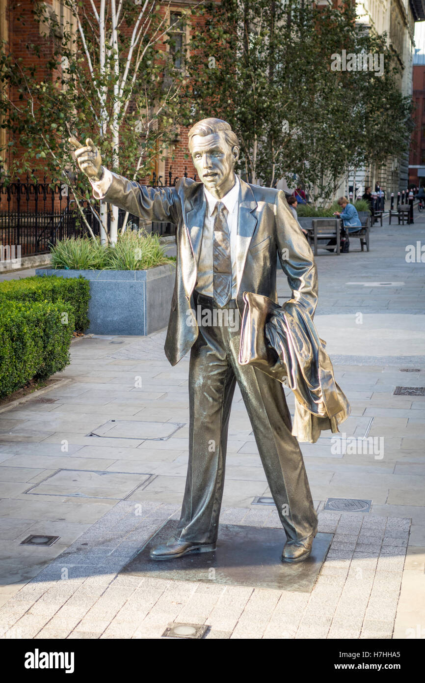 'Taxi' by American sculptor J. Seward Johnson Jr from the JP Morgan Chase Art Collection. London, UK Stock Photo
