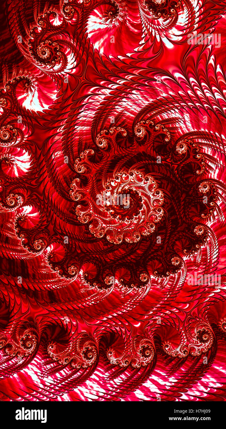 Abstract lacy spiral - digitally generated image Stock Photo