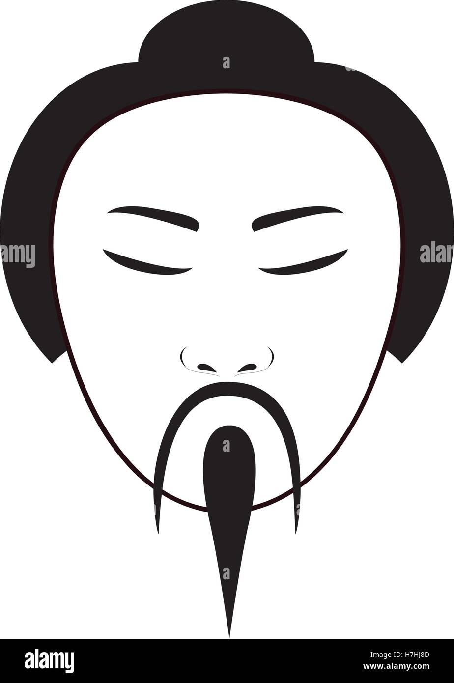 east asian traditional man icon image vector illustration design Stock Vector