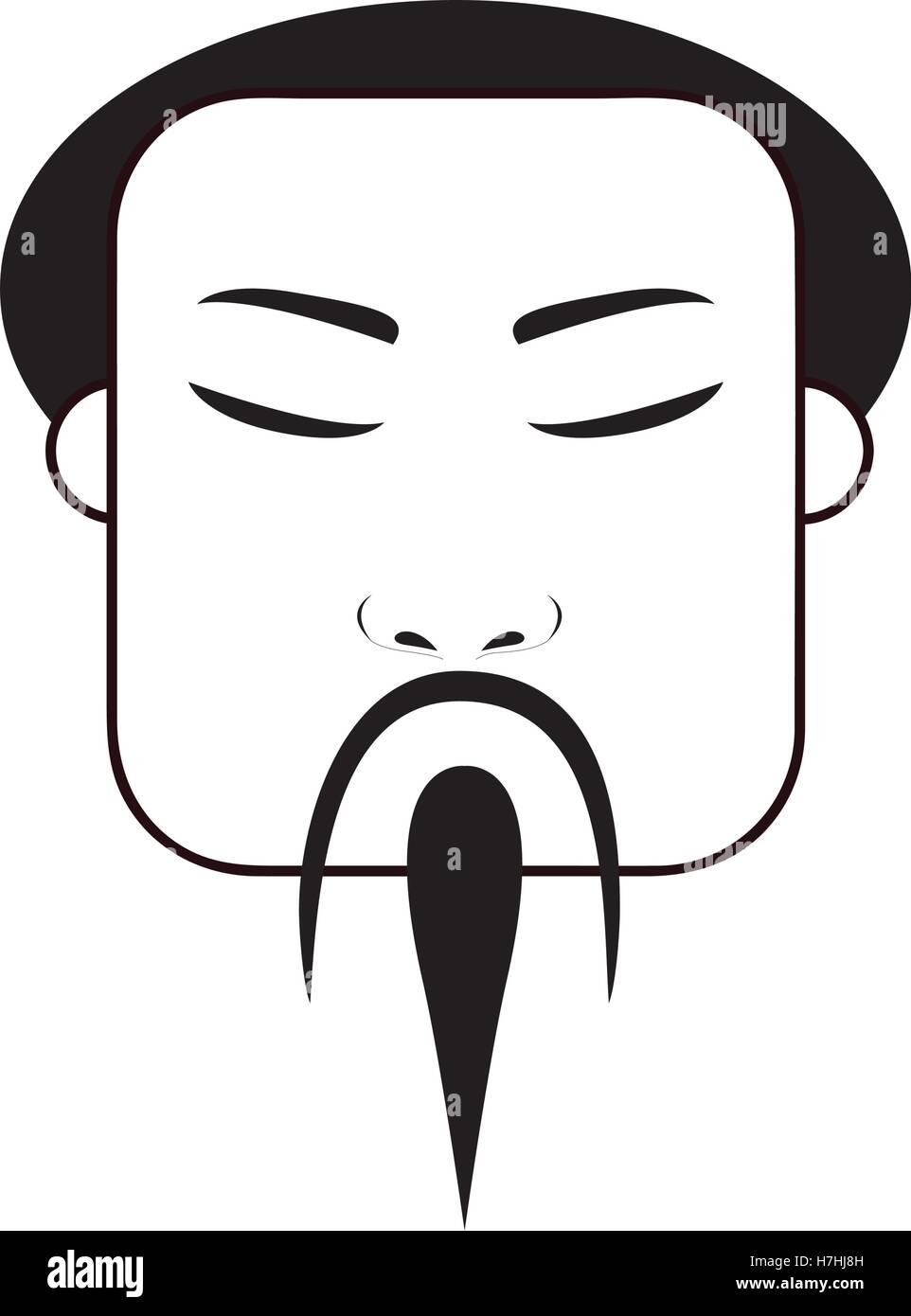 east asian traditional man icon image vector illustration design Stock Vector