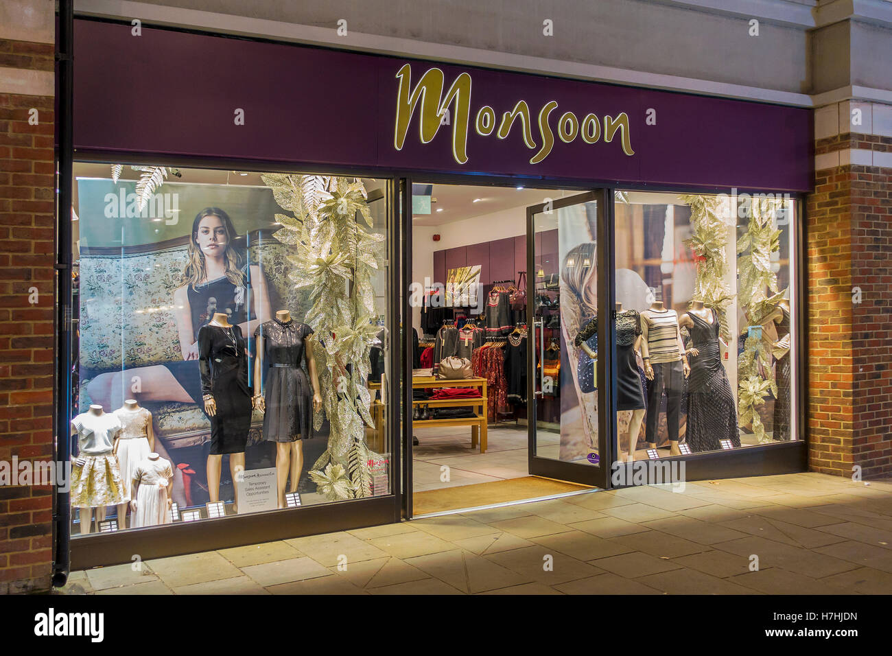 Monsoon Ladies Fashion Store Whitefriars Shopping Centre Canterbury Kent Stock Photo