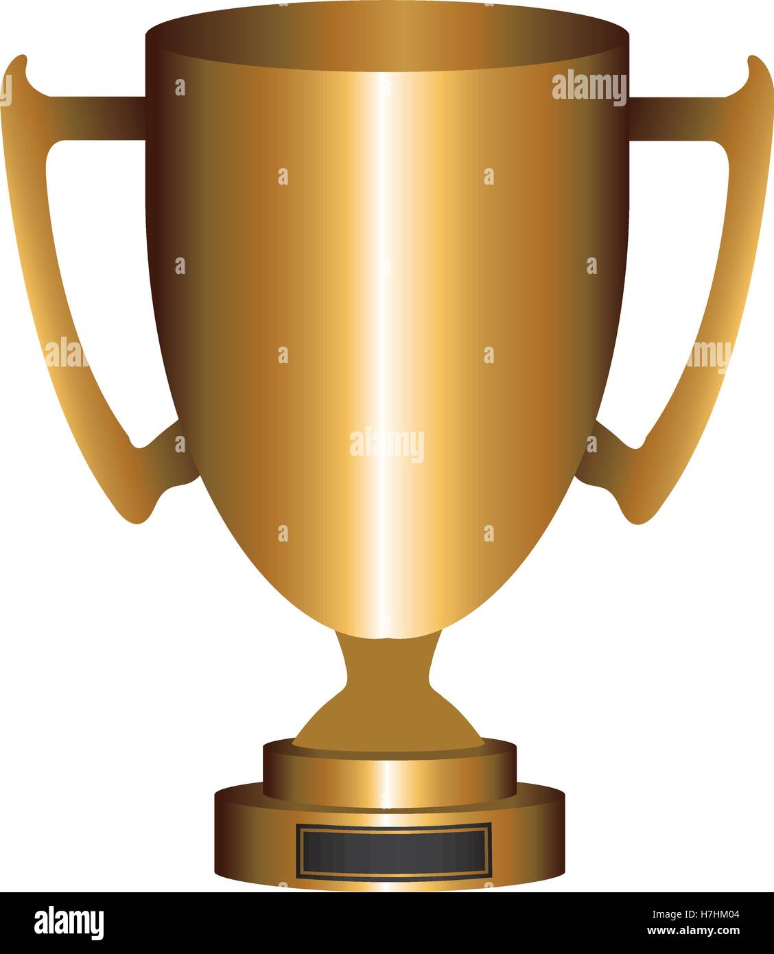 gold trophy cup icon over white background. vector illustration Stock