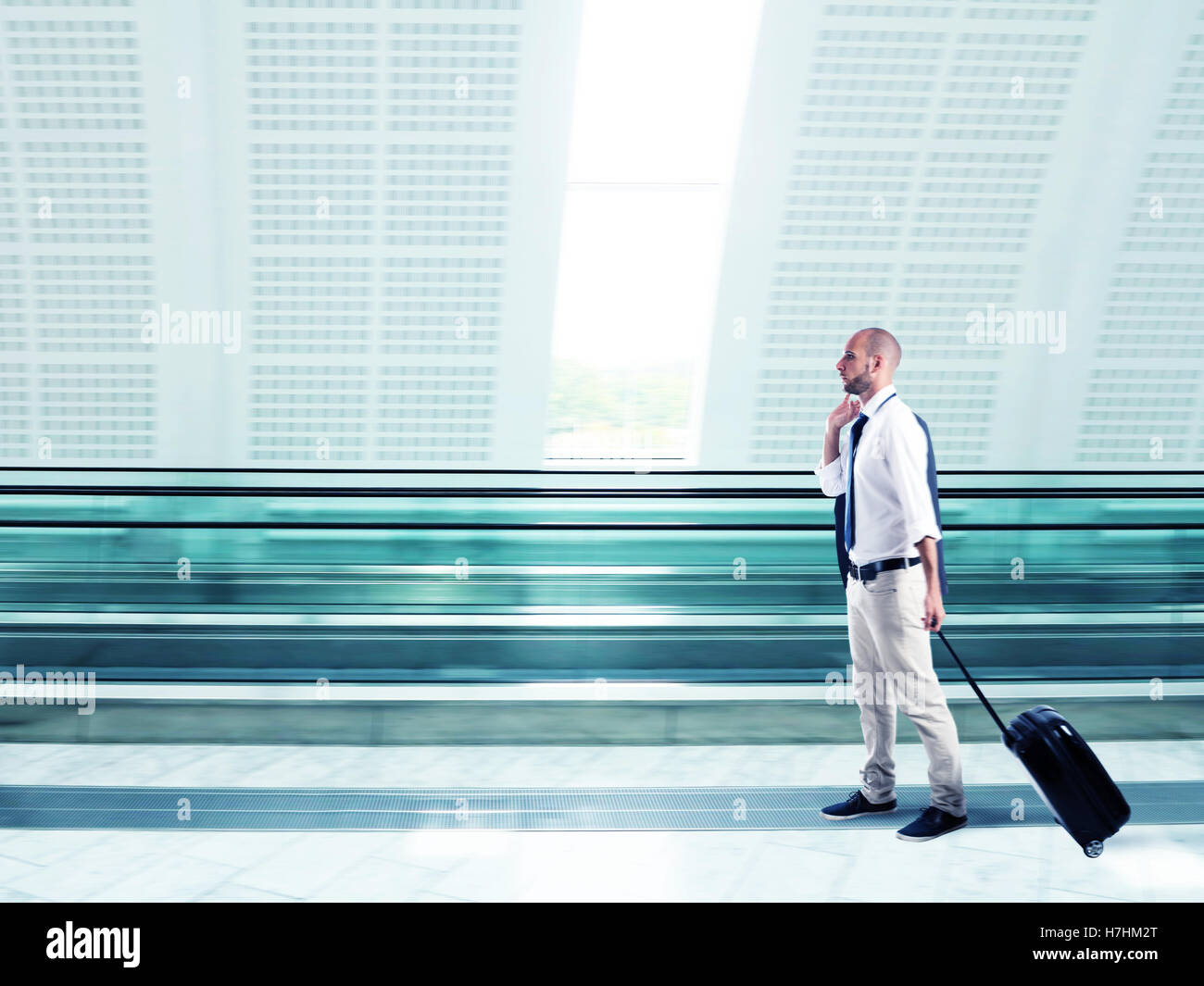 Businessman traveling for work Stock Photo