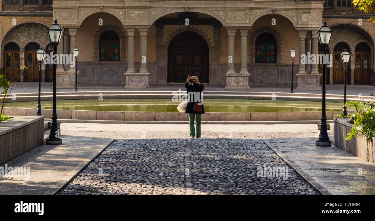 lady in palace Stock Photo