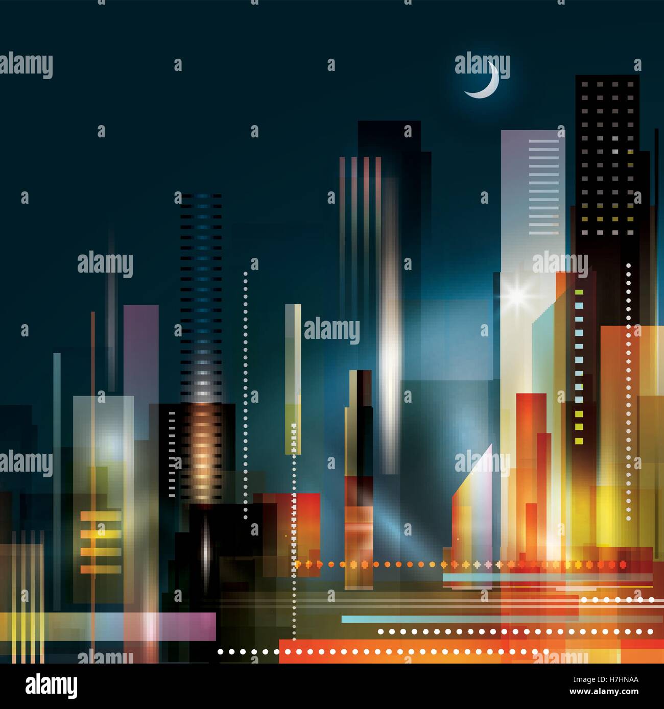 Abstract modern city skyline Stock Vector Image & Art - Alamy