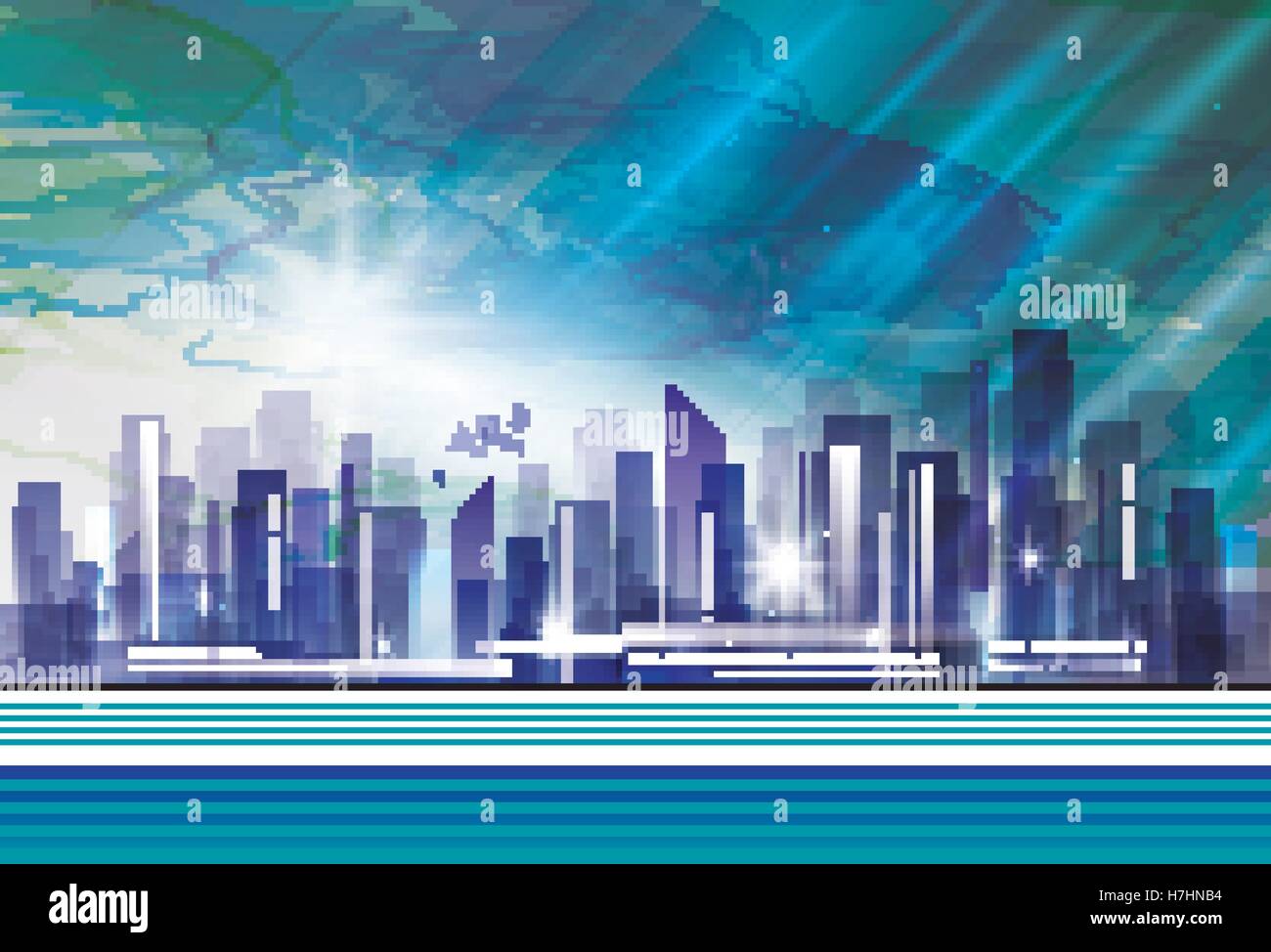 Abstract modern city skyline Stock Vector Image & Art - Alamy