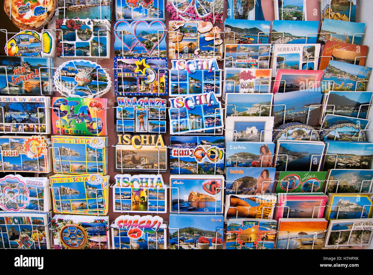 Postcards from Ischia, Italy, Europe Stock Photo