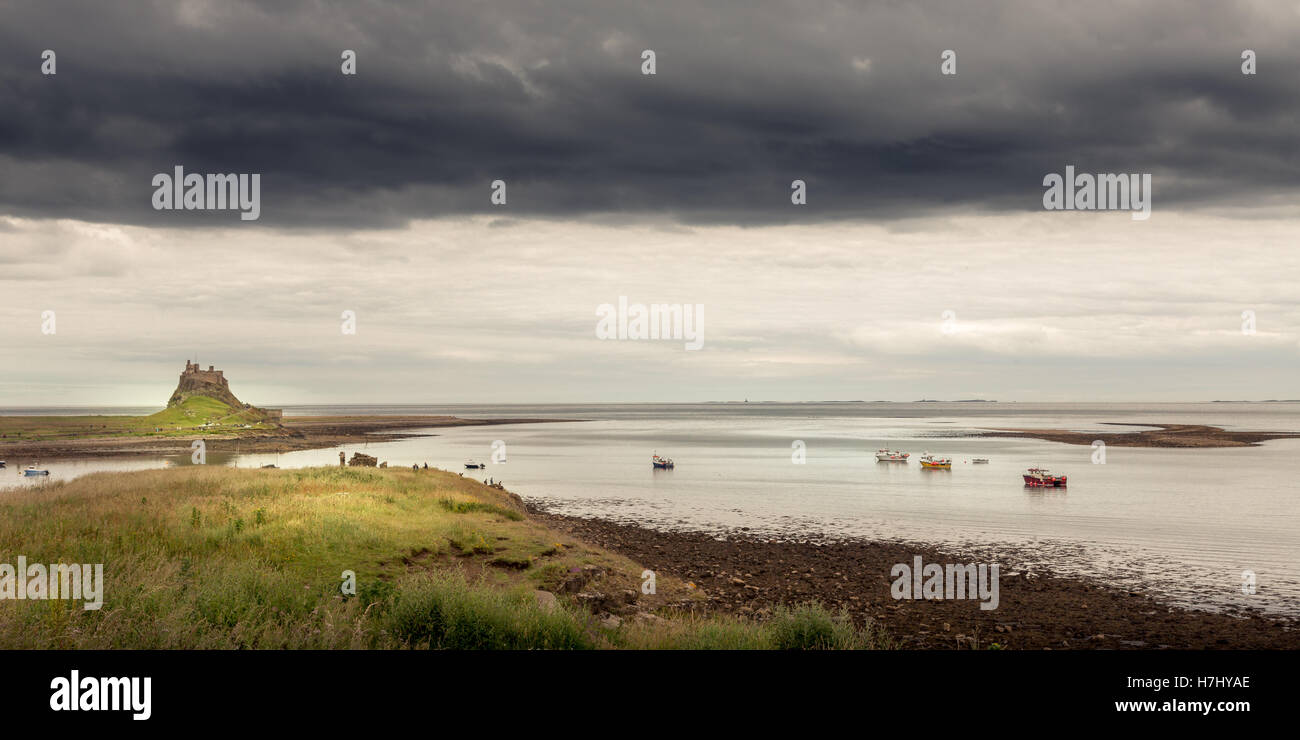 Lindisfarne Castle, Holy Island, Northumberland, England, UK, GB, Europe. Stock Photo