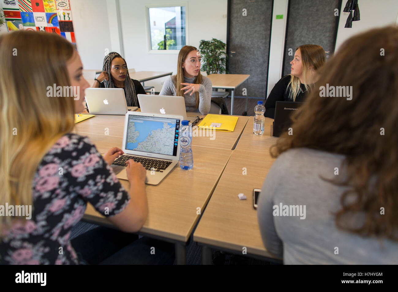 Students at a ROC (vocational training) in Holland Stock Photo