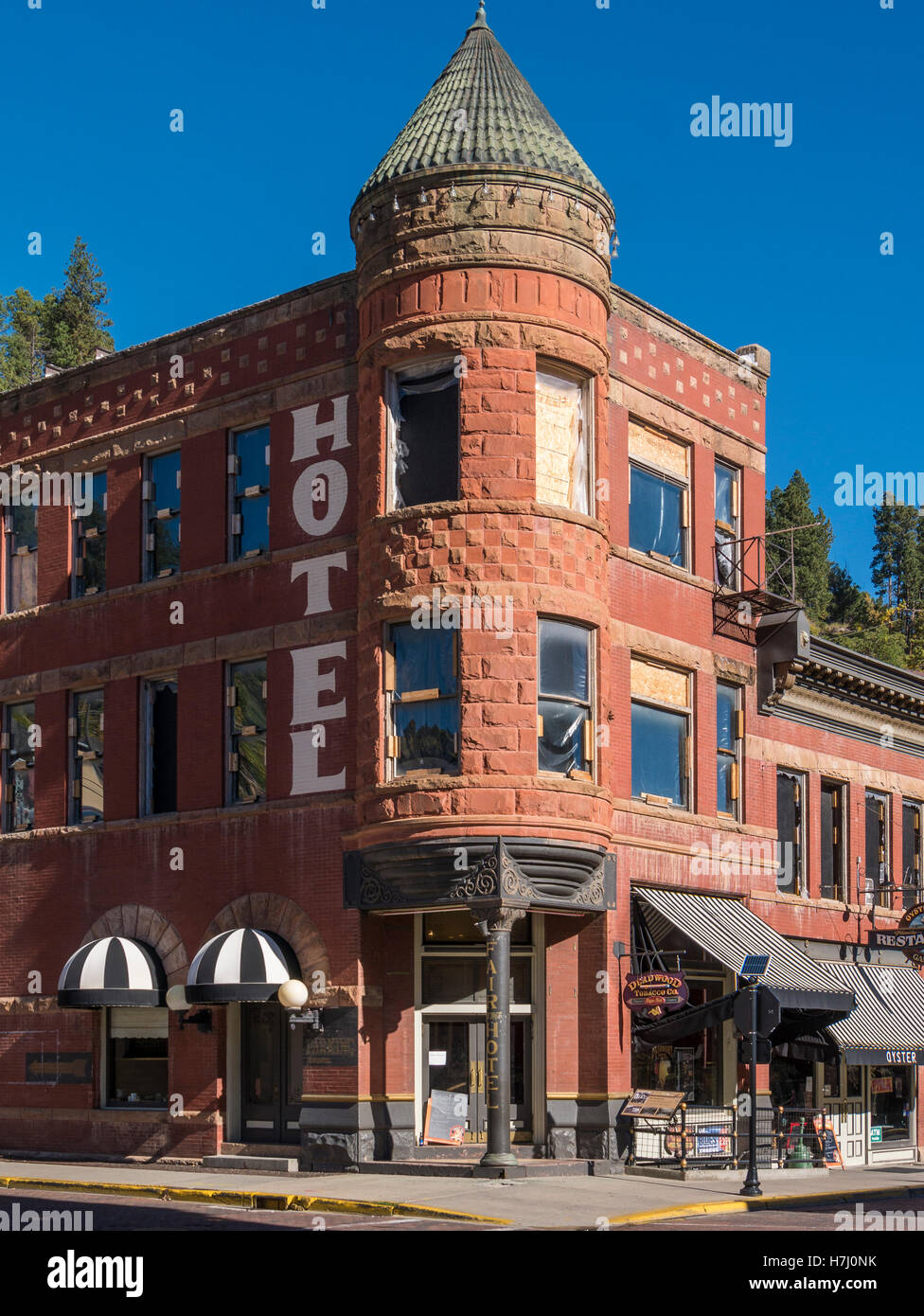Fairmont Hotel, Lower Main Street, Deadwood, South Dakota Stock Photo