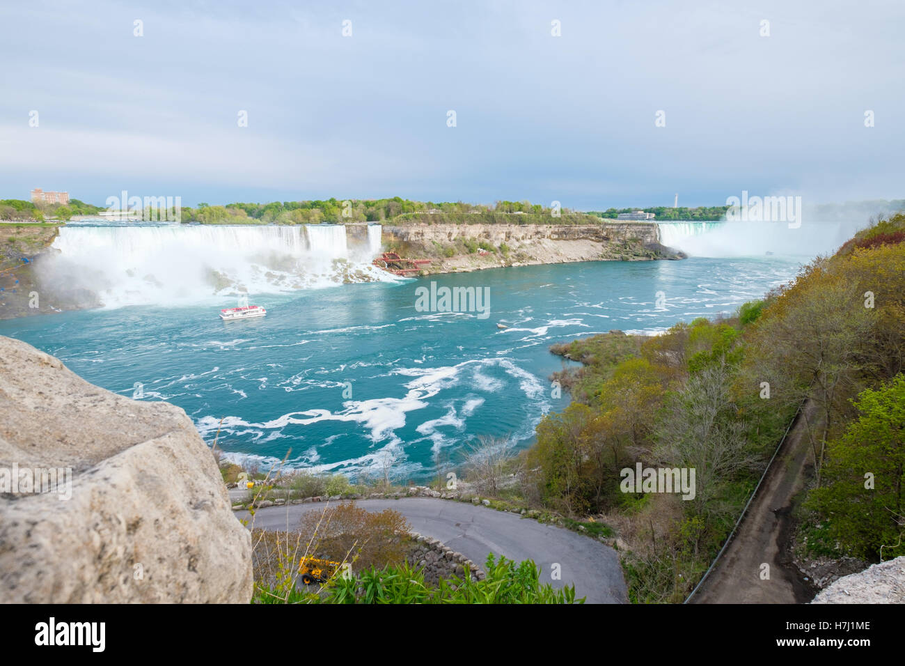 American and Horseshoe fall at Niagara Falls Stock Photo Alamy