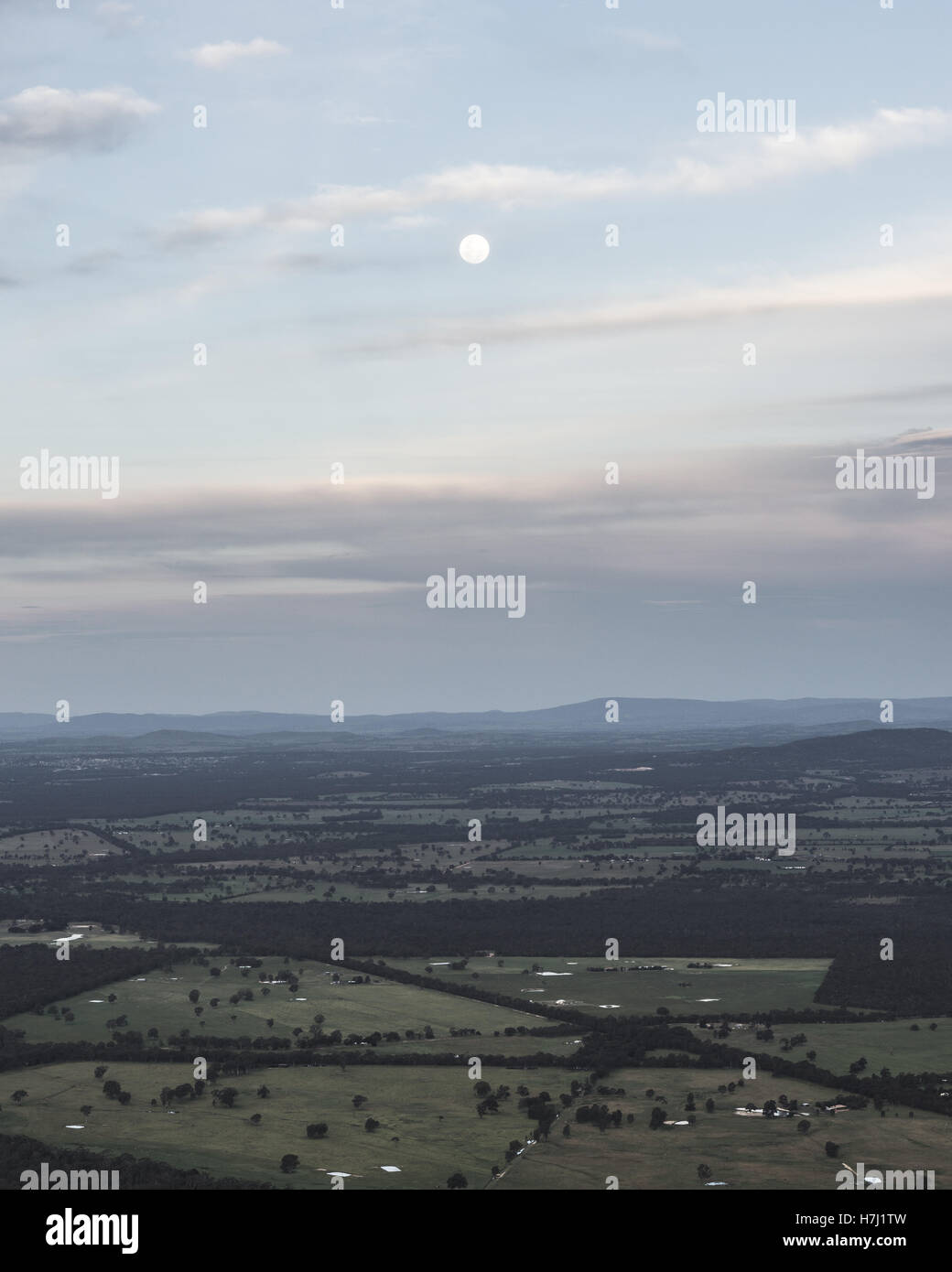 Full moon in the Grampians National Park Stock Photo