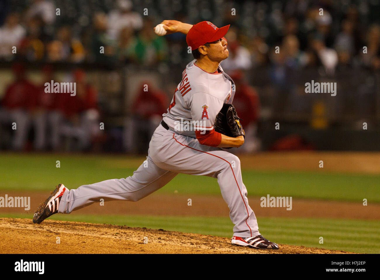 September 13, 2011; Oakland, CA, USA; Los Angeles Angels relief pitcher