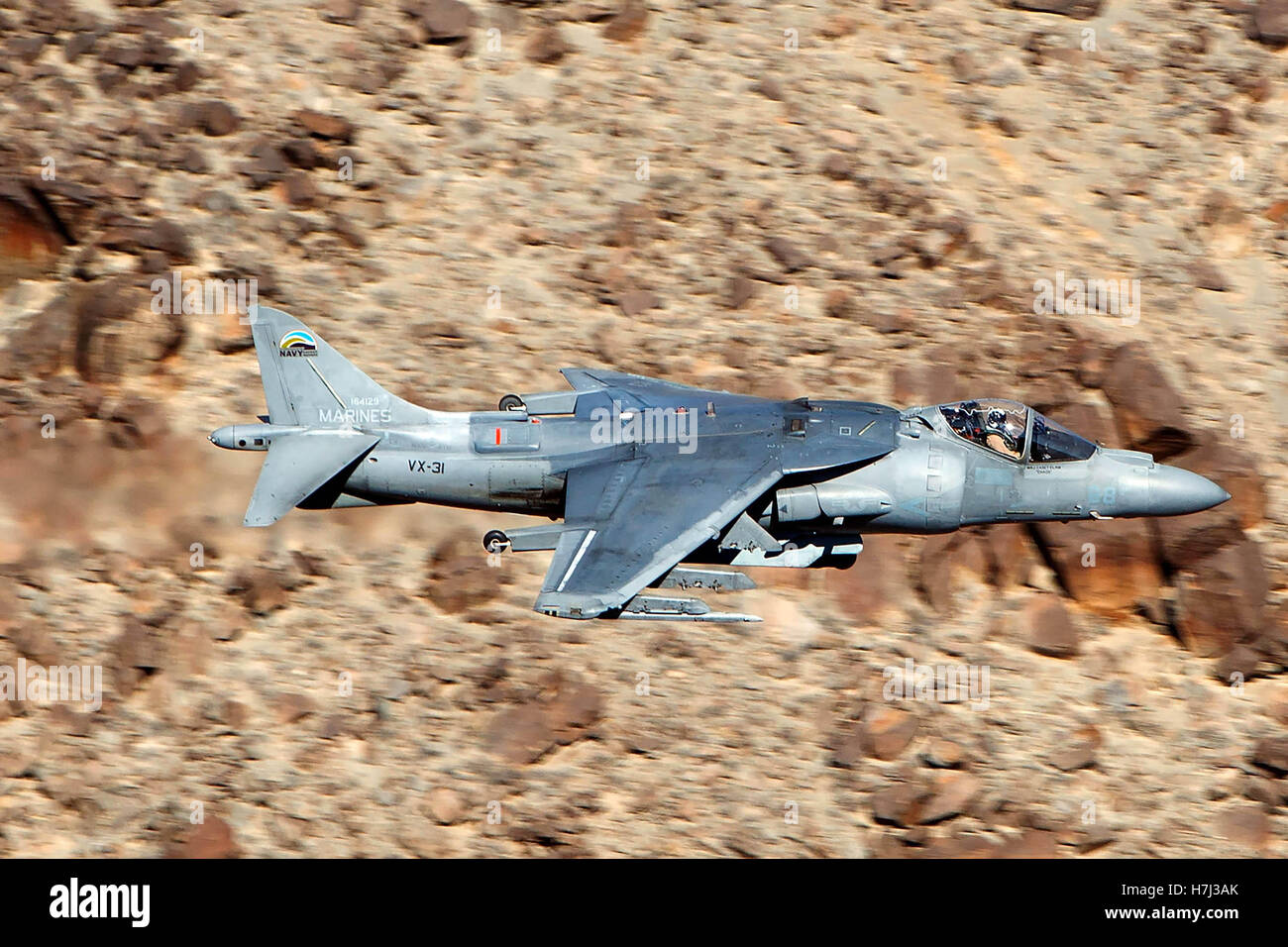 McDonnell Douglas AV8B+ Harrier II DD08 of the US Navy's VX31 Dust