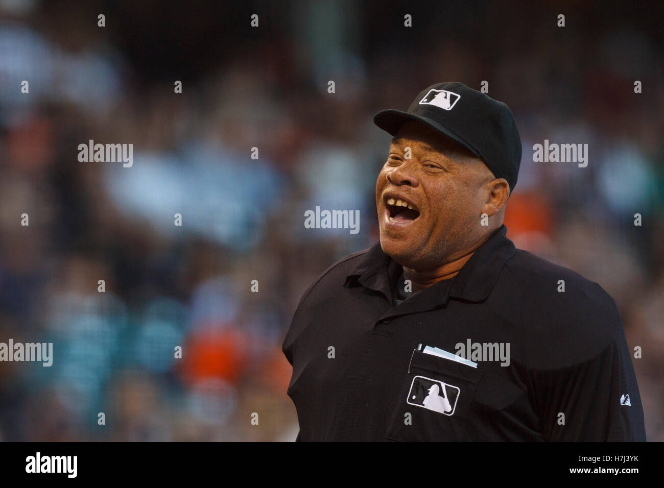 August 29, 2011; San Francisco, CA, USA; MLB umpire Kerwin Danley (44