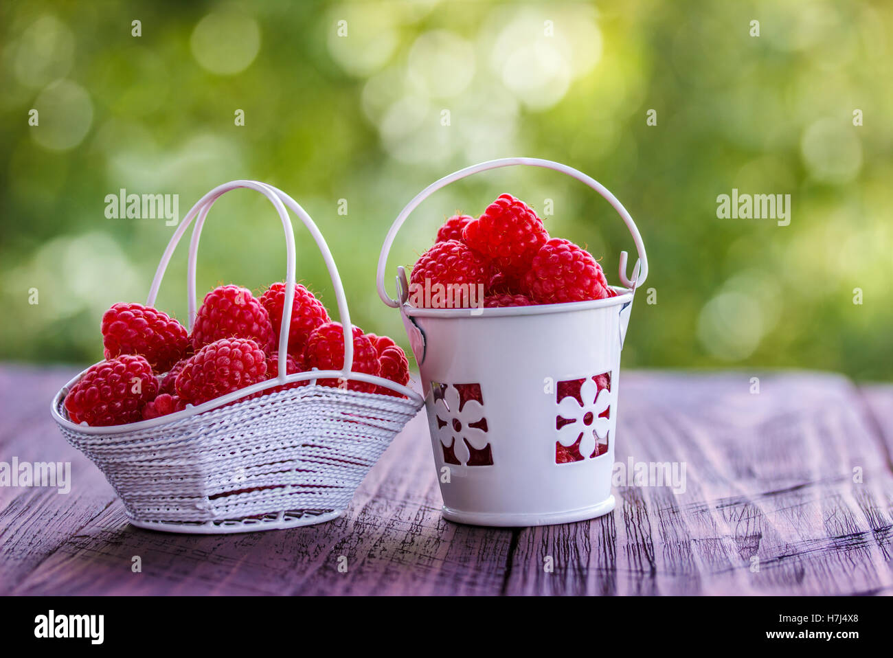 Fresh raspberry Stock Photo