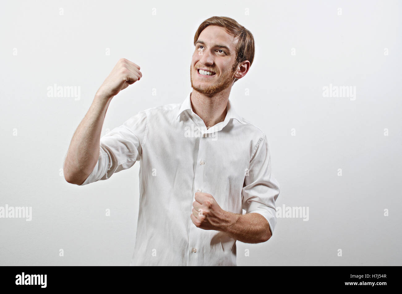 Pumping his fist hi-res stock photography and images - Alamy